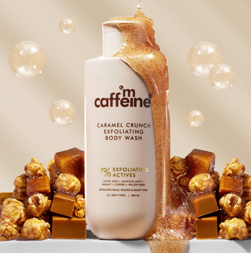 mCaffeine Exfoliating Caramel Crunch Body Wash - 300 ml